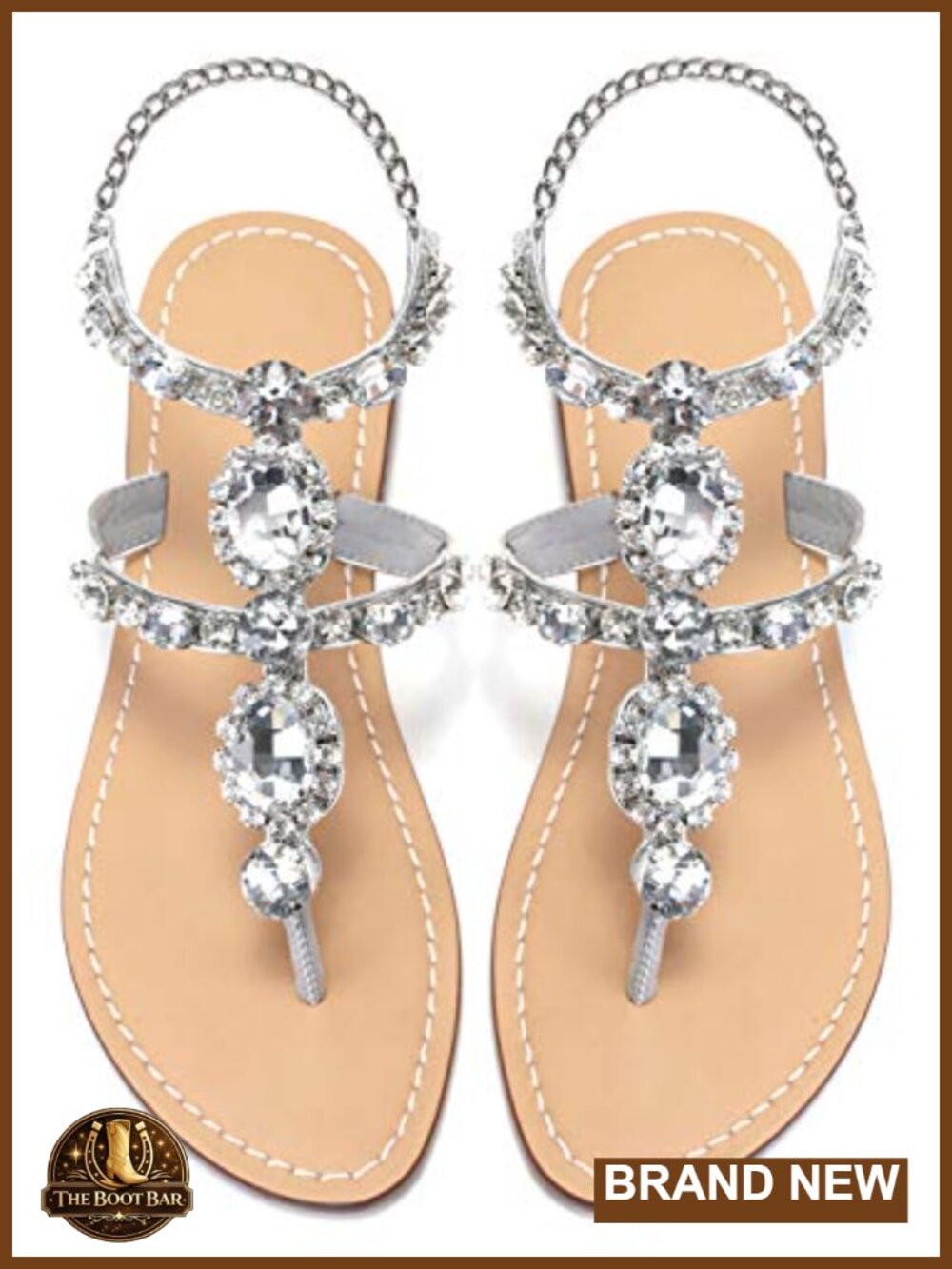 Rhinestone Gladiator Sandals Flat Wedding Bridal Sandals Gem Pearl Bohemian